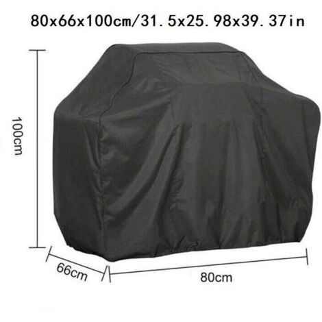 Housse pour mobilier de jardin 80x66x100cm Couverture De Barbecue Noir Couverture De Gril De Barbecue Extérieure Bâche De Bâche De Barbecue Imperméable Couvertures De Gril-- (1/5)