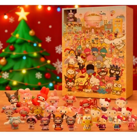 Trimec – Calendrier de l’Avent Sanrio Noël 2025 – 24 surprises kawaii – Figurines et mini décorations – Pour chambre d’enfant ou sapin (1/4)