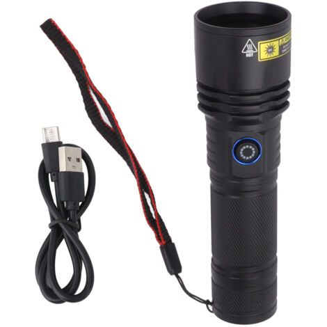 Lampe de poche SV50 20W 365nm, Rechargeable, lumière noire, pour détecter les Documents forgés, bijoux ambre, taches d'urine d'animaux domestiques (1/5)