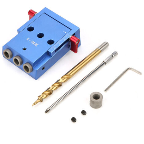 Eosnow Kit de perçage de trous de poche, guide oblique, 100 x 69 x 38 mm, travail du bois professionnel, bricolage pour assembler des planches de bois à la maison