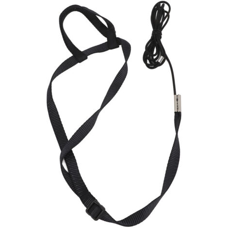 Jeffergarden Harnais pour oiseaux, laisse ultra légère, corde volante réglable pour perroquet, pour jouer en plein air, fêtes, noir, S (1/4)