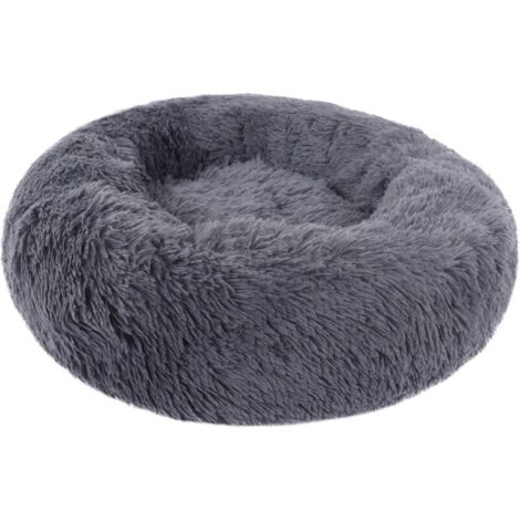 Apaisant Panier Chat Lit Panier pour Animal Domestique pour Chats et Petits Chiens Coussin pour lit de Chat Lit Donut Chien Convient 40 cm (Lot de 1)Dark Grey (1/4)