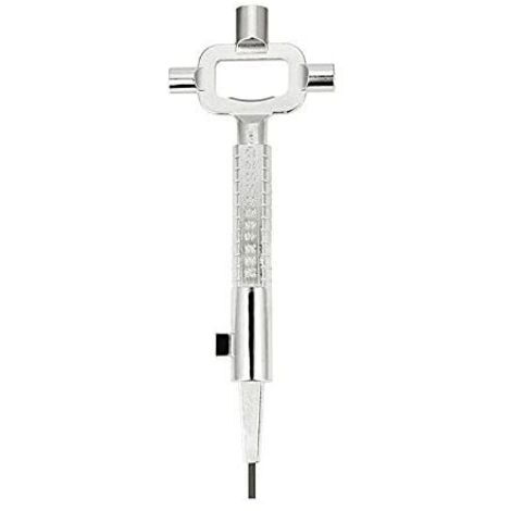 Multi Fonction Clef Carré, Clé en Croix, Clé de Construction Universelle, Clé avec Echelle, Clé universelle pour Armoires Electriques, Peut Etre Utilisé pour Mesurer la Longueur de la Bouteille Gaz (1/4)