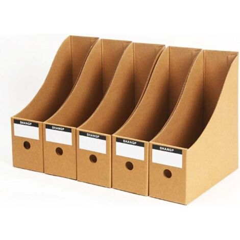 5 Niveaux Boîte de Stockage du Papier A4 Porte-Documents Porte-Revues Organisateur Tiroir pour Bureau Maison DIY Conteneur (1/4)