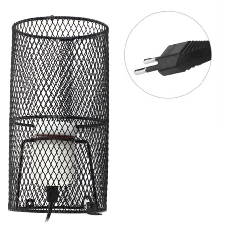 Eosnow Lampe chauffante en céramique pour reptiles, avec support anti-chaleur, pour serpent, lézard, tortue (prise ue 220V)