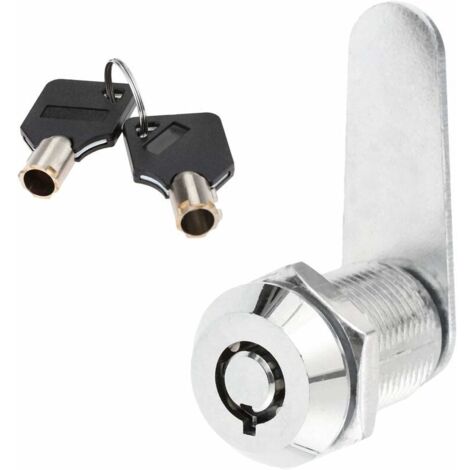 Serrure tubulaire en alliage de zinc pour tiroir de sécurité, cylindre de porte, boîte aux lettres, boîte à outils, serrure à 2 clés(25mm) (1/4)