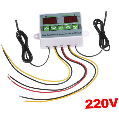 Eosnow Contrôleur de température numérique intelligent par micro-ordinateur avec double affichage ZFX-ST3012 220 V/1500 W interrupteur de commande de thermostat électrique (1/4)