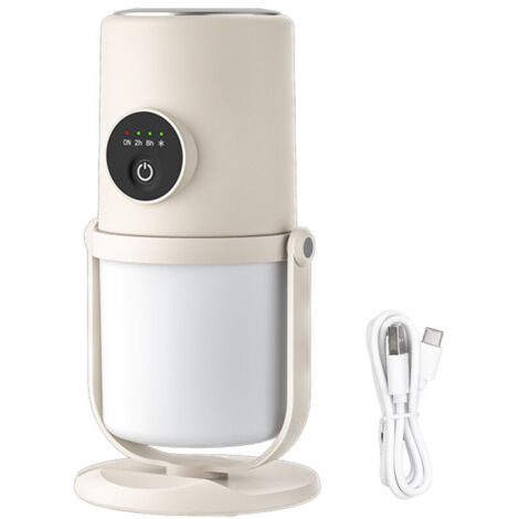 Eosnow Humidificateur de bureau USB rechargeable silencieux à deux modes de brume 300 ml Humidificateurs frais avec support pour chambre à coucher, voyage, bureau, maison Beige (1/4)
