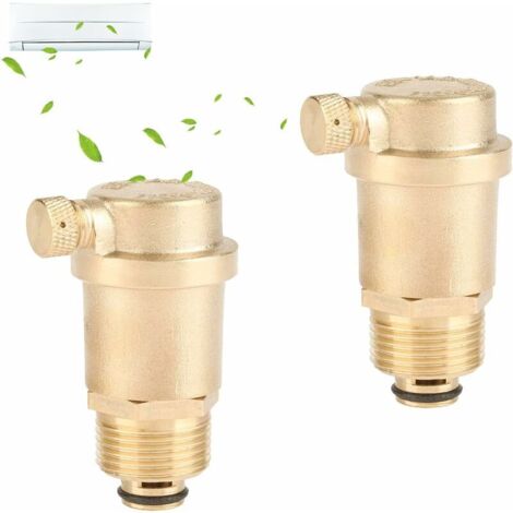 Lot de 2 vannes de purge automatiques DN15 en laiton avec limiteur de pression pour chauffe-eau solaire (1/4)