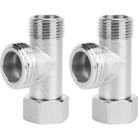 Eosnow 2PCS VALVE DE CONNECTEUR 3 VOYAGES, FLUGING ÉCROUILLE MOTIONNELLE FORMATIVE POUR LES Toilettes domestiques (1/4)