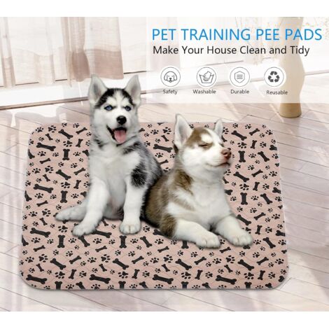2 Pcs 80 70cm Tapis Educateur Chien Ultra Absorbant, Tapis pour Chien Lavable Antidérapant, Tapis de Dressage Réutilisable pour Chiot pour Chien/Chat/Lapin/Cochon d'Inde