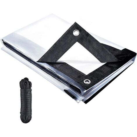 Bâche de Protection en PE Bâche Imperméable et Résistante,Bâche Imperméable à l'eau en PE, 2x3M Bâche de Protection à Oillets Transparent avec corde, coupe-vent, chaud, bâche de pluie, poulailler,Balc (1/5)