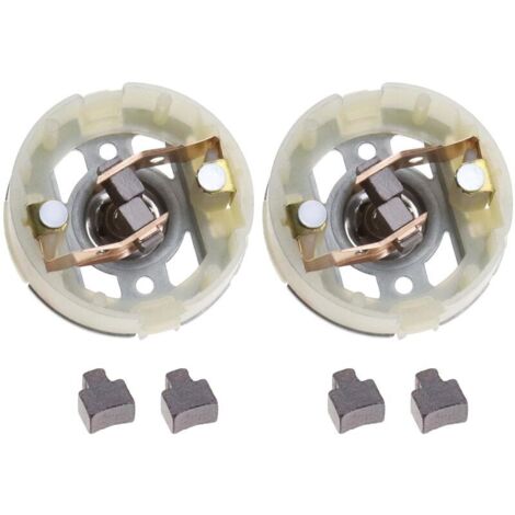 Memkey – Lot de 2 porte-balais charbon RS550 et 4 balais charbon – Matériaux durables pour moteur – Remplacement pièces usées