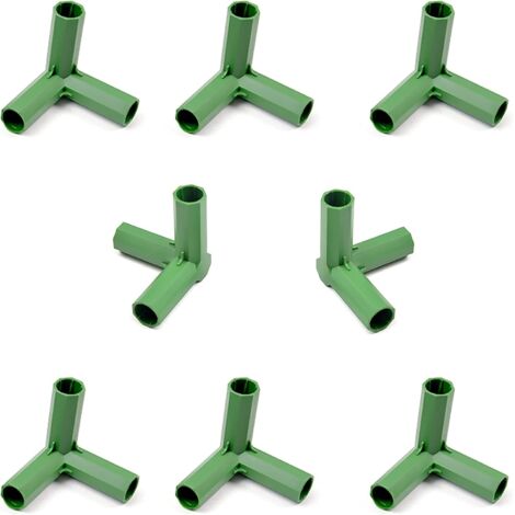 Connecteur de Cadre de Serre, Serre Cadre Meubles Connecteurs, 10 Accessoires de Connexion de Cadre de Jardin Support Stable de 16 mm pour Cadre de Serre (Angle Droit à 3 Voies)