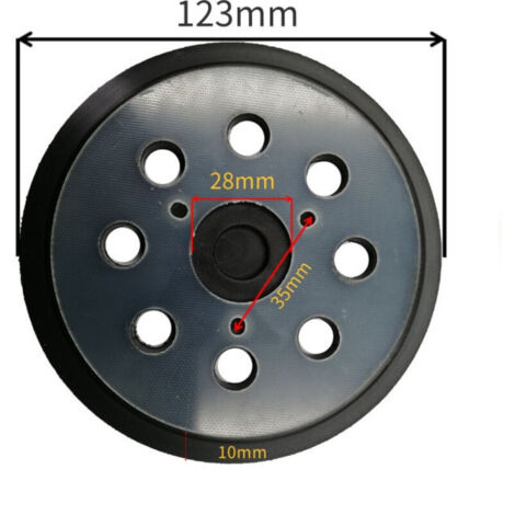Plateau de Ponçage 125mm Disques de Ponçage à 8 Trous patin Ponceuse (1/4)