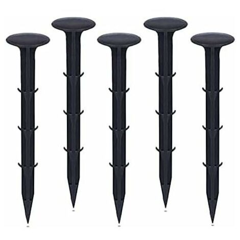 Plastique Piquets de Fixation de Jardin,pour Jardin pour la Fixation des Tissus Anti Mauvaises Herbes Protection Contre Les UV (100 pièces, Noir) (1/4)