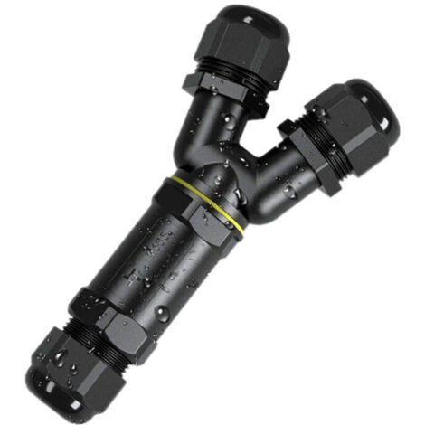 Boîte de jonction étanche IP68 Connecteur de câble extérieur en forme de Y à 3 pôles pour coupleur de manchon externe de câble de 4 à 8 mm Boîte (1/4)