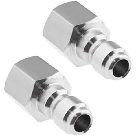 CSPARKV Adaptateur de Nettoyeur Haute Pression, 1/4 pouce Femelle Raccord NPT Prise de Connexion Rapide Coupleur en Acier Inoxydable 304 pour Lance de Pulvérisation 5000 PSI
