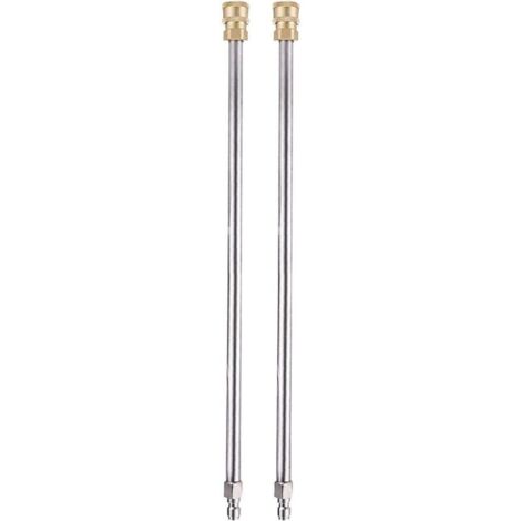 CSPARKV Lot de 2 extensions de lance pour nettoyeur haute pression, 34 cm, 4000 psi, pistolet pulvérisateur avec connexion rapide 1/4 pour nettoyeur haute pression, machine de nettoyage