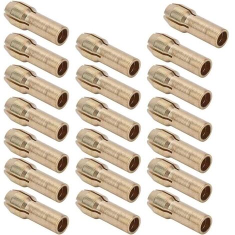 20 pcs En Laiton Perceuse Mandrin Précision 0.5-3.2mm En Laiton Pince De Serrage Mandrin Convient Outils Rotatifs Recueillir Mandrin Titulaire Électrique Meulage Perceuse