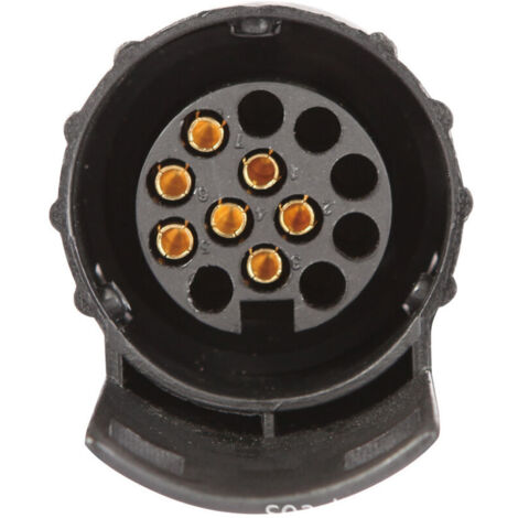 CSPARKV Adapteur Prise Remorque Attelage 7 Broches vers 13 Broches pour Remorque de Voiture Porte-vélo,12V Adaptateur remorque 7/13,Adaptateur Prise remorque 7 vers 13 Broches,avec Cache(SK7133) (1/3)