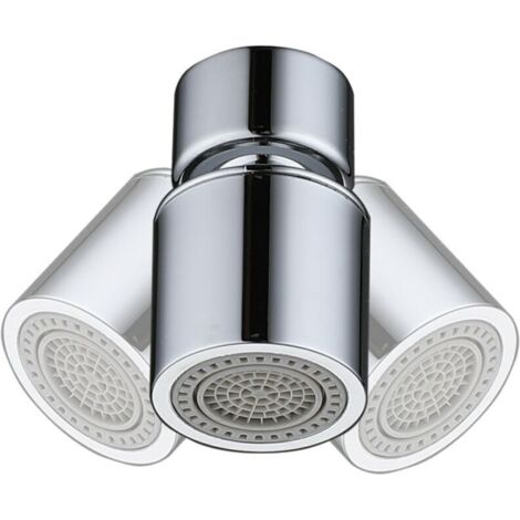 Aérateur de Robinet,360°Pivotant Mousseur Filtre Robinet avec 2 Modes de Pulvérisation Anti-éclaboussures Détartrage Accessoires pour Évier de Cuisine de Salle de Bain, Économie d'Eau-FM24 (1/4)