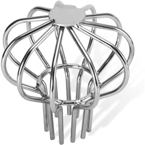 CSPARKV (Tube 50)Protection De Gouttière, Tuyau De Descente Filtre De Protection De Gouttière En Acier Inoxydable Grand Ballon Garde Filtre Crépine Anti-blocage Bouchon De Ligne Couvercle De Vidange P
