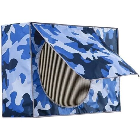 Cache Pompe a Chaleur Extérieur, Housse Climatiseur avec Trous de Ventilation, Compatible les Climatiseurs Split(Blue,80x55x28cm/31x21x11in) (1/4)