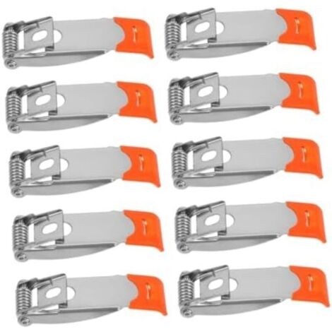 CSPARKV 51x18mm 10 Pièces Downlight Pince À Ressort Luminaires Ressort En Acier Plafonniers Panneau Lumineux Luminaires LED Plafonnier Panneau Lampe Clips Accessoires D'Éclairage Encastrés Orange