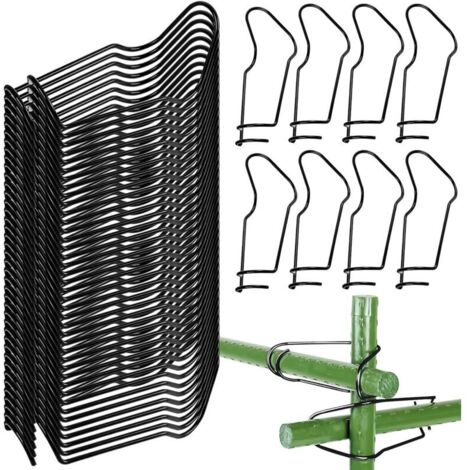 Plant Trellis Connecting Buckles Lot de 50 Boucles de Connexion de Treillis de Plantes pour Toit Jardin Balcon Serre Cages de Plantes (16mm)