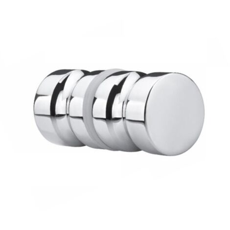 Bouton de Porte de Douche Poignée de Porte Rondes en Alliage D'aluminium pour Salle de Bain Porte en Verre Porte Coulissante (1/4)
