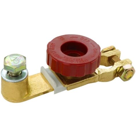 Coupe Batterie Voiture Coupe Circuit Batterie12V-36V, Matériel de Cuivre pur Interrupteur Universel de Batterie de Déconnexion de Véhicule Avec Bouton (Rouge)