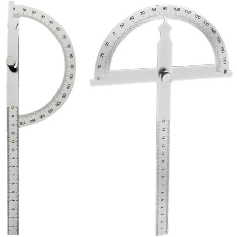 Raporteur angle,Règle d'angle rapporteur,Rapporteur d'angle en métal,0-180 ° Goniomètre d'angle,0-180 Degrés Rapporteur d'angle en acier inoxydable,règle d'angle réglable en acier inoxydable