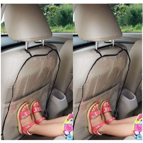2 Pcs Auto Housse de Siège,Siège Auto Voiture De Couverture Protection Pour Les Enfants Boue Mat Propre Protecteur Kick Mat poussières Arrière Anti Coup de Pied et Poussières