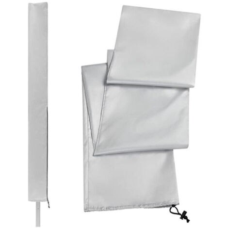 Housse de sèche-linge rotative, imperméable et zippée, pour étendoir et séchoir de jardin (argent) (1/4)