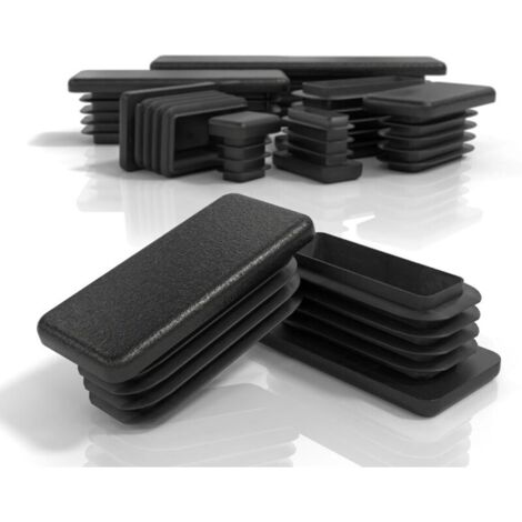 Bouchons à lame 60x30 mm pour tube carré, embouts rectangulaires en PE, pour tubes métalliques, chaises, canapés, tables et étagères, 20 pièces. (1/3)