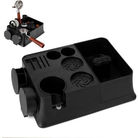 Station de tassage pour expresso 51 à 54 mm, ABS, pour machine à café expresso, accessoires porte-filtre, noir (1/4)
