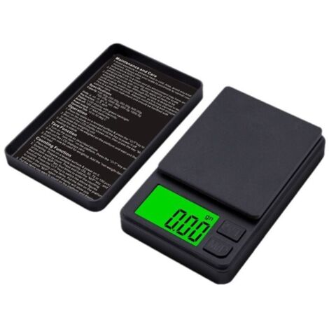 Balance numérique de poche 1000 g x 0,01 g, balance de précision portable pour bijoux avec housse de protection, tare 7 unités, pour aliments, cuisine, café, batterie incluse
