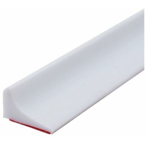 Tigrezy -100CM Barriere De Douche Silicone,Barre De Seuil De Douche Anti Débordement Autocollant,Barrière De Douche Pliable Pour Sol De Salle De Bain-Blanc