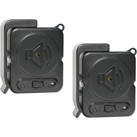 Alarme de poignée de porte (lot de 2), capteur de vibrations 120 dB, détecte l'ouverture des portes et fenêtres, alarme antivol pour la sécurité de la maison (noir)