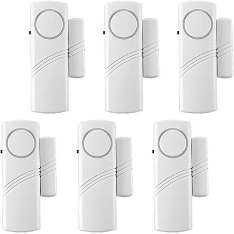 Ensemble de 6 alarmes de porte et fenêtre, détecteur d'intrusion magnétique, 120 dB, pour la sécurité des enfants, la sécurité de la maison et la protection du bureau (piles AAA non incluses)
