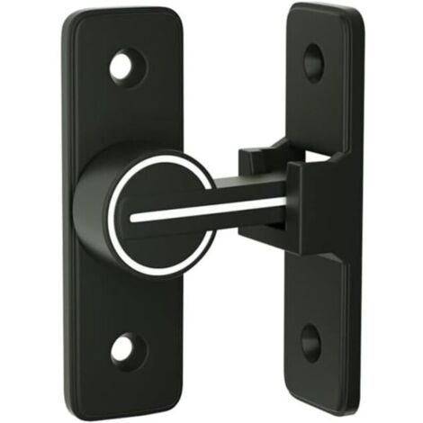 Verrou Serrure de Fermeture Porte Interieure Coulissante de Lumineux, 90° Loquet de Crochet a Porte Bascule, Boulon de Verrouillage de Boucle Moraillon Antivol, pour Porte, Fenêtre (90 Degrés) (1/4)