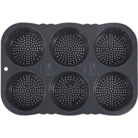 Moule à pain à hamburger, moule rond en silicone pour pains à hamburger, 10 cm de diamètre - Pour pain, pains à hamburger et muffins XXL (1/4)