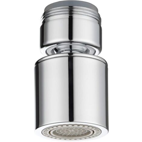 Aérateur de robinet pivotant à 360° en laiton, 2 modes réglables, économiseur d'eau pour robinets, filetage mâle 24 mm