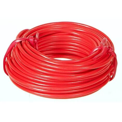 Fil électrique souple 4 mm² rouge – Longueur 10 m – Isolé en PVC pour usage sécurisé – Pour installations électriques professionnelles