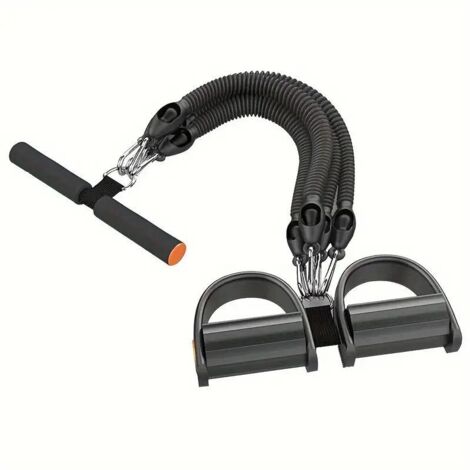 Extracteur De Pédale De Sport Multifonctionnel, Fitness À Domicile, Bande De Résistance À Commande Au Pied avec Corde De Tension À 4 Tubes pour L'entraînement Abdominal, Taille, Bras, Jambes Etc