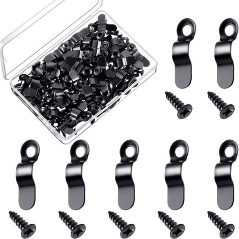 Lot de 100 boutons rotatifs pour cadre photo, clips de fixation pour cadre photo, clips de fixation avec vis, clips de support pour accrocher des photos