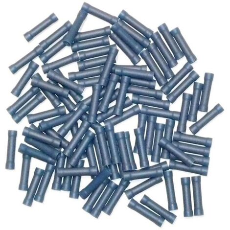 Cosses électriques prolongateurs bleus sachet de 100 – Compatibles fils 1,5 à 2,5 mm² – Connexion sécurisée pour installations électriques