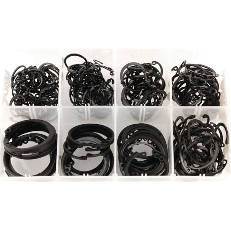 Oc-Pro – Coffret de 250 circlips intérieurs din 472 – Diamètres 20 à 45 mm – Pour assemblages mécaniques précis – Plastique durable - DIN 472 DE