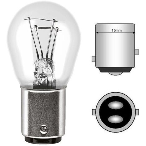 Lot de 10 ampoules P21/5W 24V culot bay15d – Ampoules bi-filament pour feux de remorque – Puissance 21/5 watts